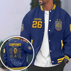 Spain National Team 2026 FIFA World Cup Champions Varsity Jacket – HOATT19722