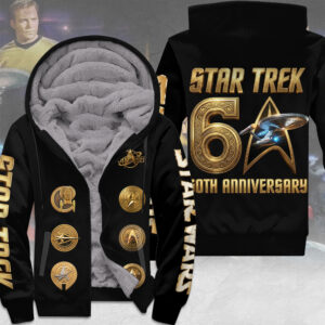 Star Trek 60th Anniversary 2027 3D Fleece Zip Hoodie - TMTHU7633