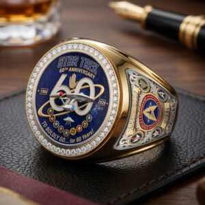 Star Trek 60th Anniversary 3D Engraved Ring - TMTHU7468