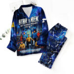 Star Trek 60th Anniversary Satin Pajama Set with Piping – TMTHU7800