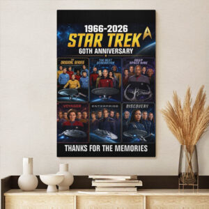 Star Trek 60th Anniversary Rectangle Canvas With Inner Frame - TMTHU7164