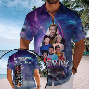 Star Trek 60th Anniversary Short Sleeve Button-Down Shirt – TMTHU7532