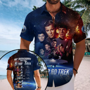 Star Trek 60th Anniversary Short Sleeve Button-Down Shirt – TMTHU7533