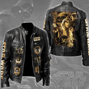 Star Wars 50th Anniversary 2027 Motorcycle Leather Jacket - TMTHU7508
