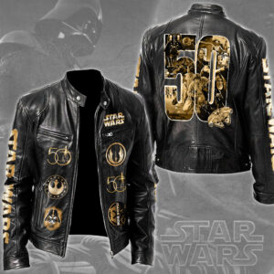 Star Wars 50th Anniversary 2027 Motorcycle Leather Jacket - TMTHU7612