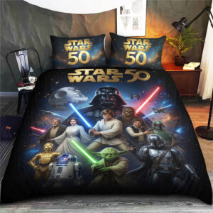 Star Wars 50th Anniversary 3-Piece Duvet Bedding Set - TMTHU7473