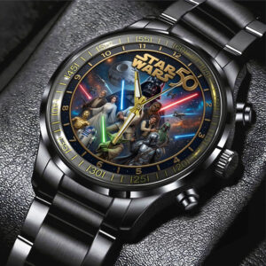 Star Wars 50th Anniversary Black Stainless Steel Watch - TMTHU7408