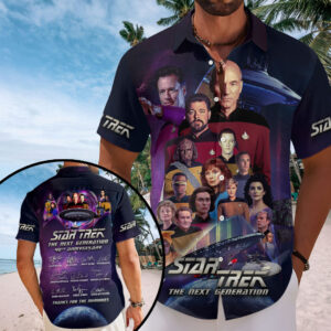 Star Trek: The Next Generation Short Sleeve Button-Down Shirt – TMTHU7531