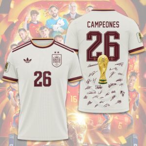 Spain National Team 2026 FIFA World Cup Champions 3D Apparel - TMTHU7617