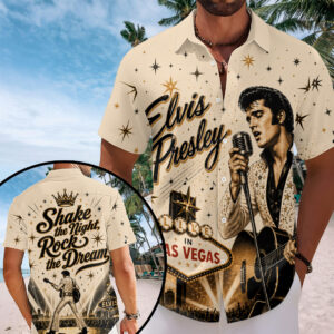 Elvis Presley Short Sleeve Button-Down Shirt – TANTN23966