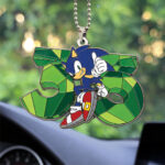 Sonic the Hedgehog 35th Anniversary Custom shape 2-sided Acrylic Car Ornament – TANTN24046