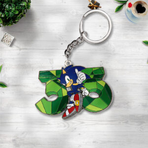 Sonic the Hedgehog 35th Anniversary Custom Shape 2-sided Keychain - TANTN24047