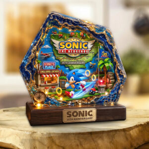 Sonic the Hedgehog 35th Anniversary Custom Shape Acrylic Plaque - TANTN24056