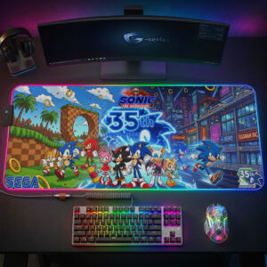Sonic the Hedgehog 35th Anniversary Custom Gaming Desk Mat - TANTN24092