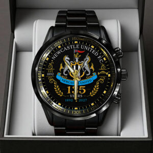 Newcastle United 135th Anniversary Black Stainless Steel Watch - TANTN24185
