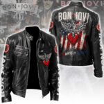 Bon Jovi Tour 2026 Motorcycle Leather Jacket – TANTN24273