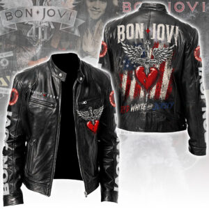 Bon Jovi Tour 2026 Motorcycle Leather Jacket - TANTN24273