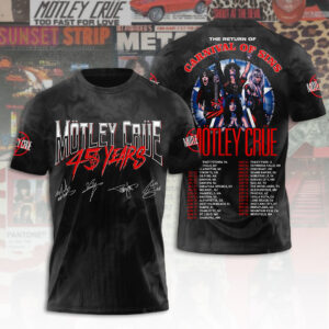 Mötley Crüe Tour 2026 3D Apparel - TANTN24358