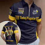 Tadej Pogačar 2026 Tour de France Champion Zip Polo Shirt – TMTHU7861