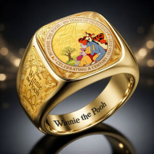 Winnie-the-Pooh 100th Anniversary 3D Engraved Ring - HOATT19814