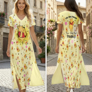 Winnie-the-Pooh 100th Anniversary Short Sleeve Maxi Dress - HOATT19357