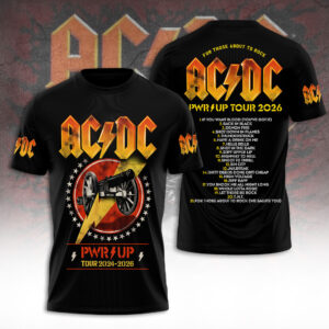 AC/DC Tour 2026 3D Apparel - TANTN24911