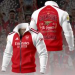 Arsenal FC Premier League Champions 25/26 Thick Knit Fleece Jacket – HOATT20259