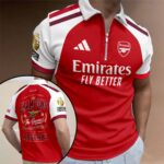 Arsenal FC Premier League Champions 25/26 Zip Polo Shirt – HOATT20006