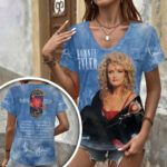 Bonnie Tyler 3D Women’s V-Neck T-Shirt – HOATT20153