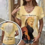 Dolly Parton 3D Women’s V-Neck T-Shirt – HOATT20692