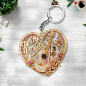 Dolly Parton Custom Shape 2-sided Keychain - TANTN25201
