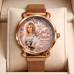 Dolly Parton Mesh Strap Quartz Watch - TMTHU8925