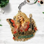 Dolly Parton Custom Shape 2-sided Keychain – HOATT20699