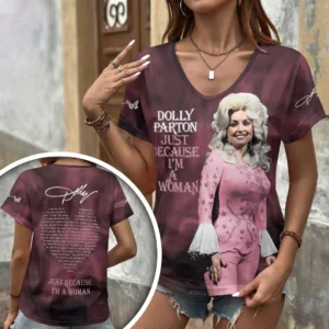 Dolly Parton 3D Women’s V-Neck T-Shirt - HOATT20672