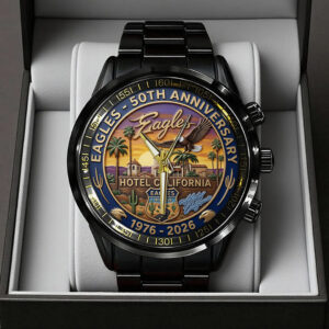 Eagles 50th Anniversary Black Stainless Steel Watch - TANTN24794