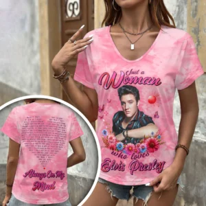 Elvis Presley 3D Women’s V-Neck T-Shirt - HOATT20462