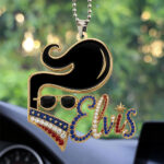 Elvis Presley Custom shape 2-sided Acrylic Car Ornament – TANTN24728