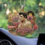 Elvis Presley Custom shape 2-sided Acrylic Car Ornament – TANTN24730