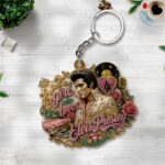 Elvis Presley Custom Shape 2-sided Keychain – TANTN24731