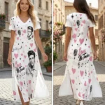 Elvis Presley Short Sleeve Maxi Dress – HOATT20594