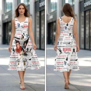 Elvis Presley Sleeveless Knee-Length Dress - HOATT20634