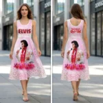 Elvis Presley Sleeveless Knee-Length Dress – HOATT20635