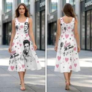 Elvis Presley Sleeveless Knee-Length Dress - HOATT20577