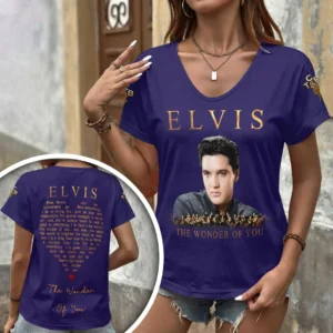Elvis Presley 3D Women’s V-Neck T-Shirt - HOATT20492