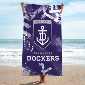 Fremantle Dockers Rectangle Beach Towel - TANTN24924