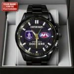 Personalized Fremantle Dockers Black Stainless Steel Watch – TANTN24914