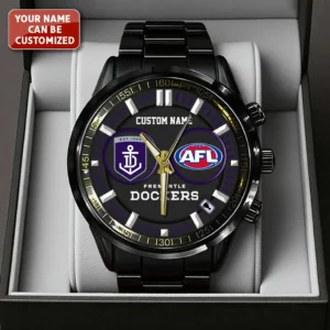 Personalized Fremantle Dockers Black Stainless Steel Watch - TANTN24914