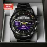 Personalized Fremantle Dockers Black Stainless Steel Watch – TANTN24913