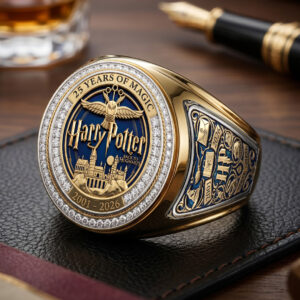 Harry Potter 25th Anniversary 3D Engraved Ring - TMTHU8564