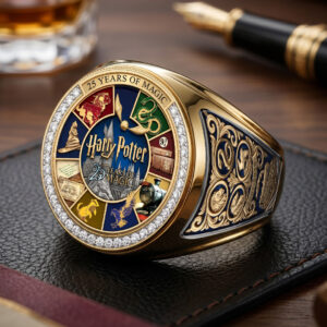Harry Potter 25th Anniversary 3D Engraved Ring - TMTHU8565